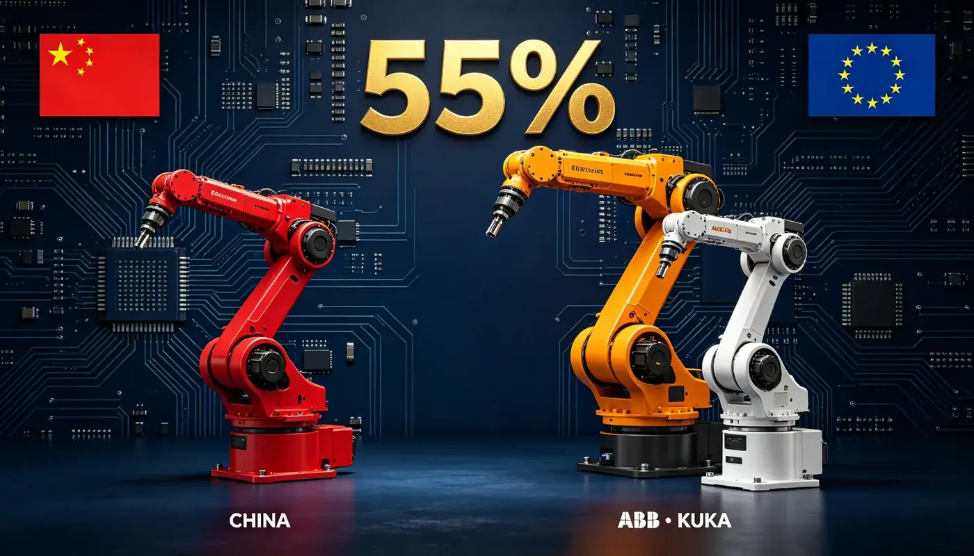 Chinese industrial robot arm vs ABB and KUKA — market share takeover