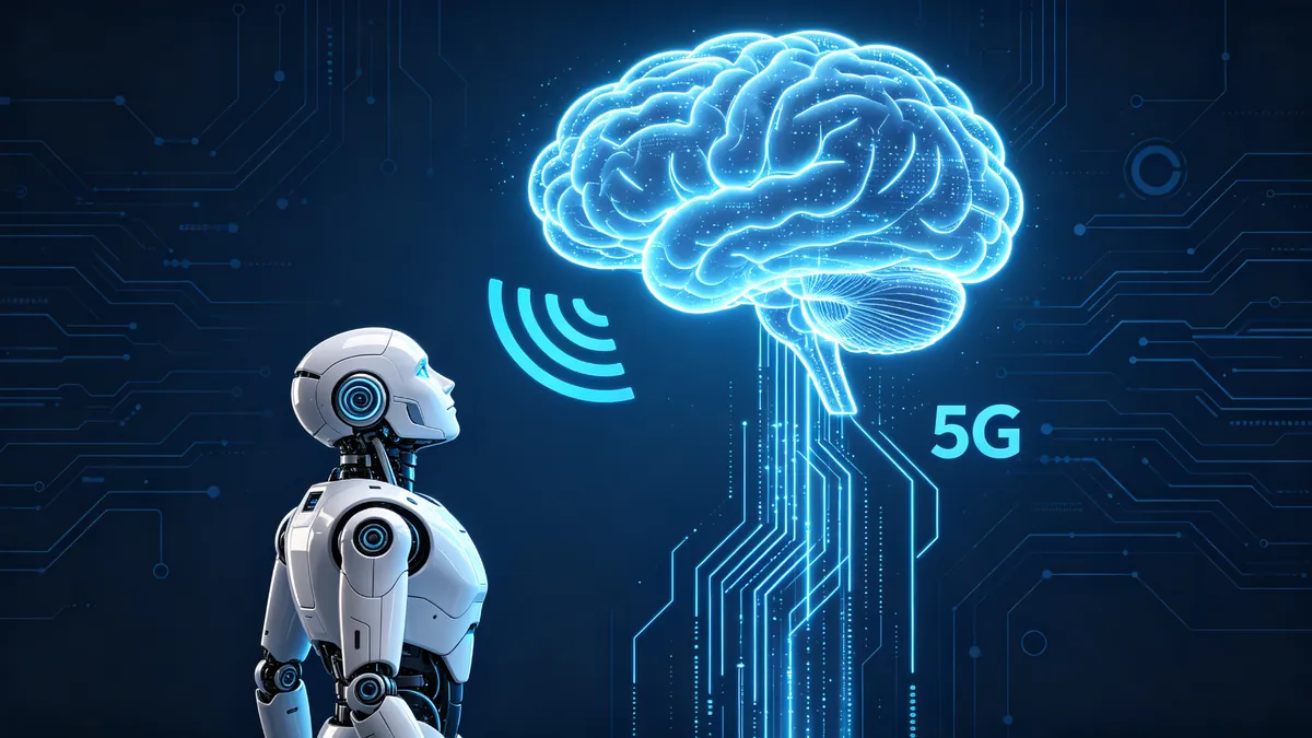 Humanoid robot connected to a holographic cloud brain over 5G — China's cloud robotics architecture