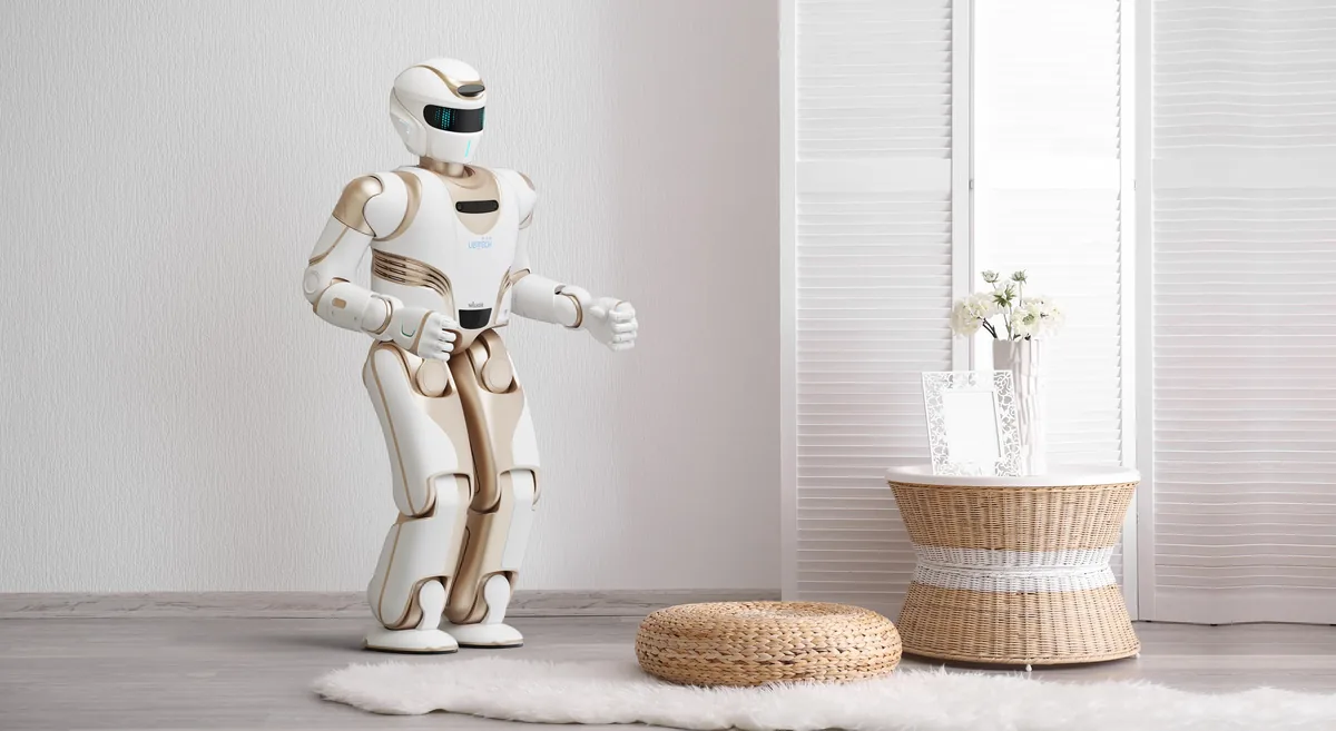 UBTECH Walker X humanoid robot walking in a home setting