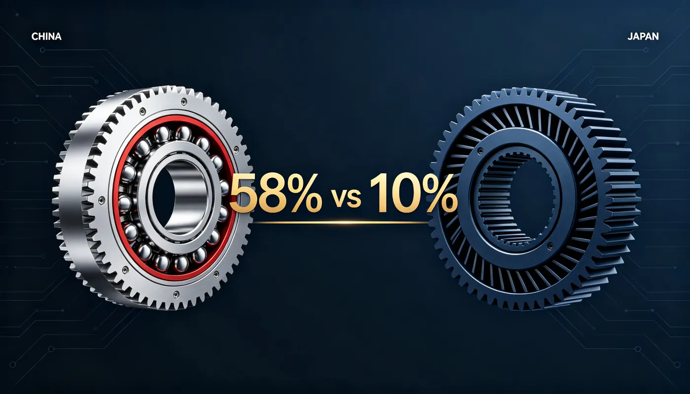 Chinese harmonic reducer vs Harmonic Drive — 58% to 10% global share race