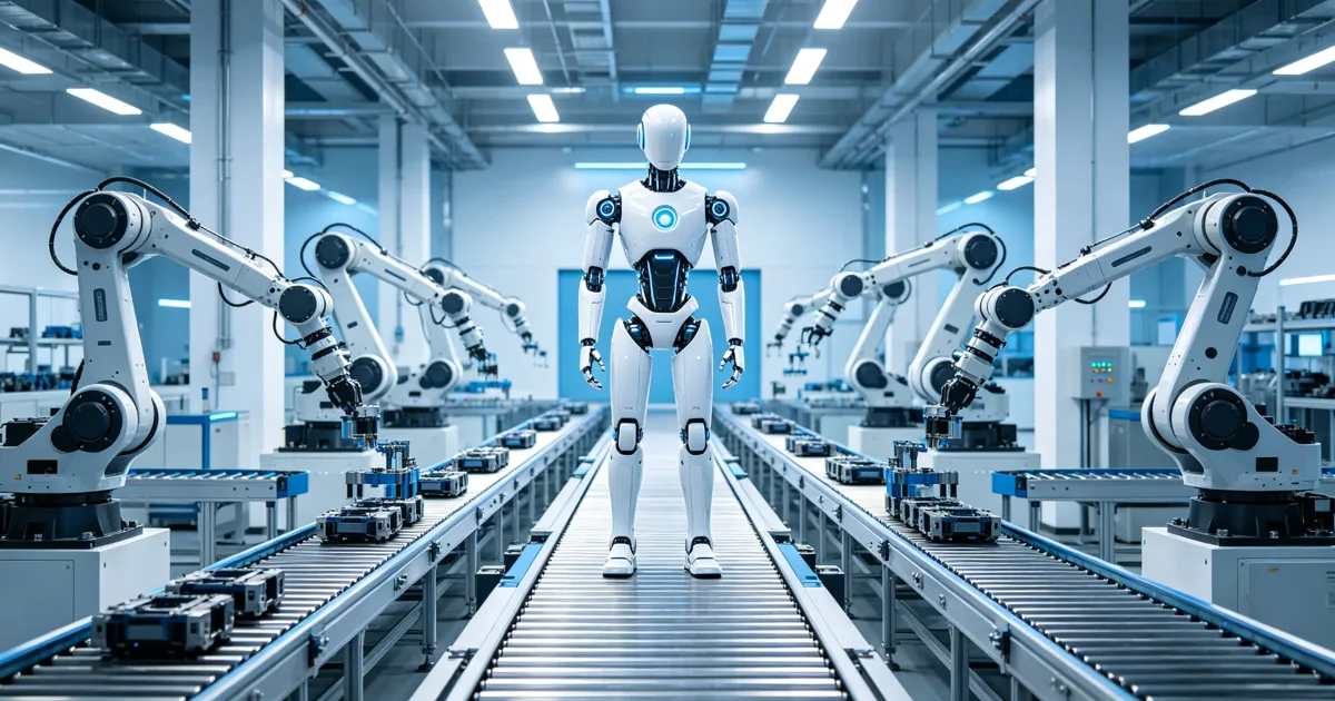 XPENG IRON humanoid robot on the automated production line — robots building robots in Guangzhou